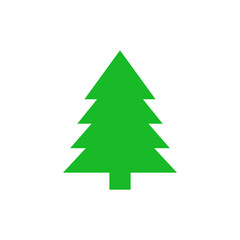 Obraz premium Christmass tree vector green icon