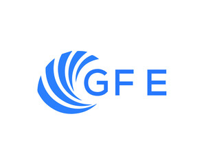 GFE Flat accounting logo design on white background. GFE creative initials Growth graph letter logo concept. GFE business finance logo design.
