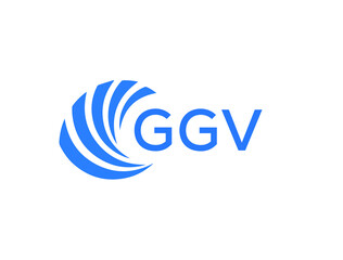 GGV Flat accounting logo design on white background. GGV creative initials Growth graph letter logo concept. GGV business finance logo design.
