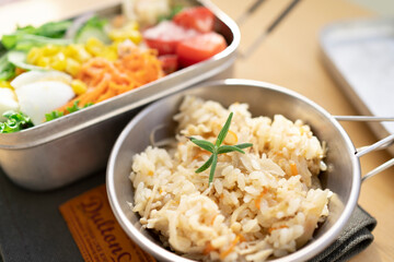 おしゃれでヘルシーなメスティン弁当