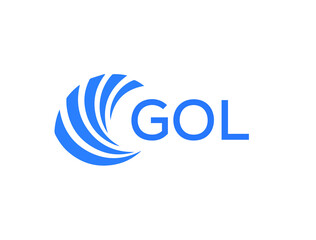 GOL Flat accounting logo design on white background. GOL creative initials Growth graph letter logo concept. GOL business finance logo design.
