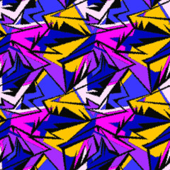 Seamless abstract urban pattern with curved geometry elements