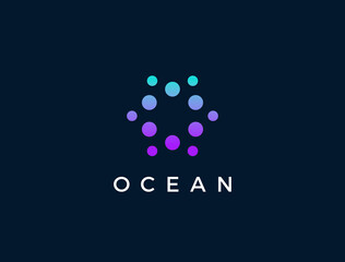 Abstract digital connection technology logo. Simple high tech design. Modern vector icon.