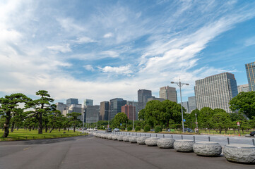 東京都千代田区丸の内から見た東京の都市景観