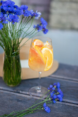 Fresh citrus summer ice cocktail