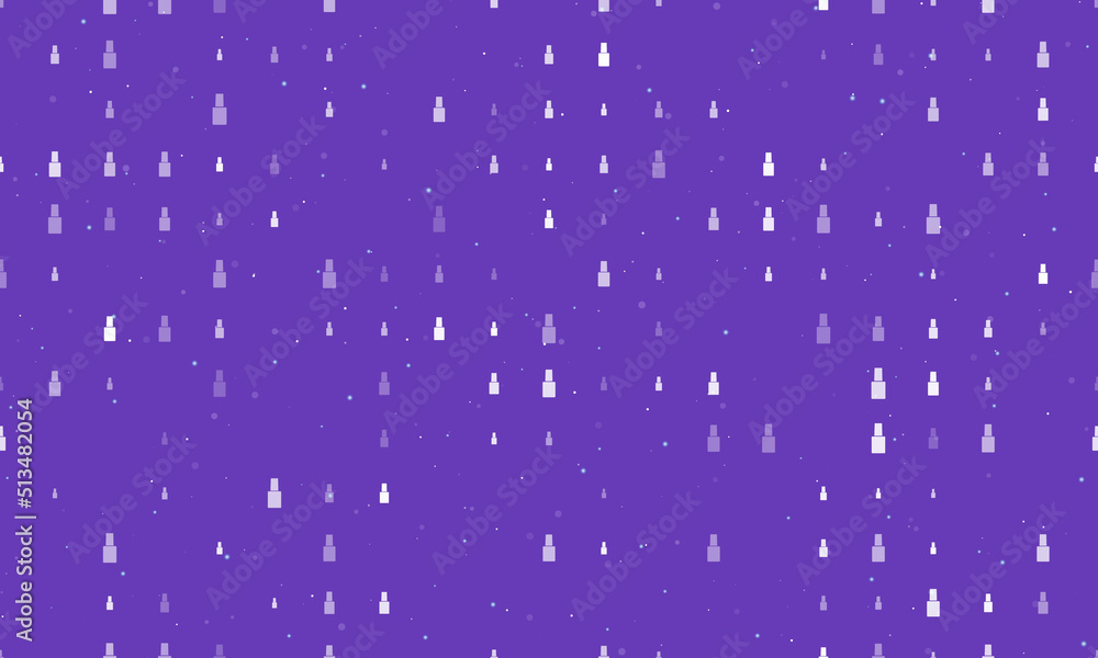 Poster seamless background pattern of evenly spaced white nail polish symbols of different sizes and opacit
