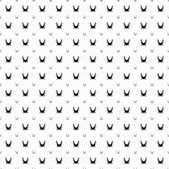 Square seamless background pattern from black yoga hammock symbols are different sizes and opacity. The pattern is evenly filled. Vector illustration on white background