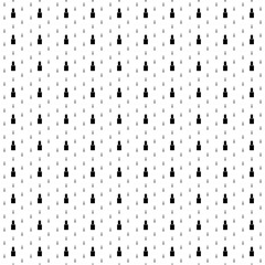Square seamless background pattern from black nail polish symbols are different sizes and opacity. The pattern is evenly filled. Vector illustration on white background