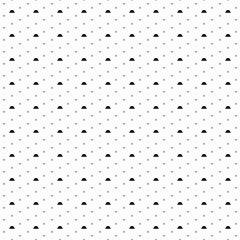 Square seamless background pattern from geometric shapes are different sizes and opacity. The pattern is evenly filled with small black cloche symbols. Vector illustration on white background