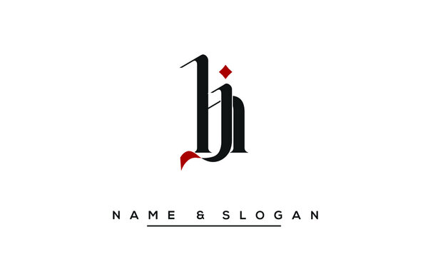 HJ,  JH,  H,  J   Abstract   Letters   Logo  Monogram