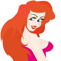 Sexy redhead lady