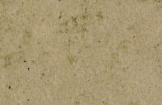 High quality magnified close up uncoated, recycled pulp gray paperboard with dirt, stains and spots thick grain fiber, copyspace for text for high resolution wallpapers or mockups