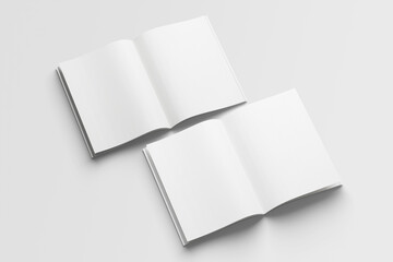 Blank brochure Letter magazine white mockup