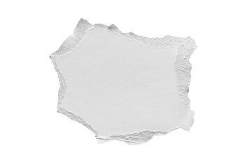 White ripped paper torn edges strips isolated on white background