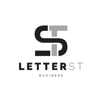 Initial letter ST icon logo design inspiration