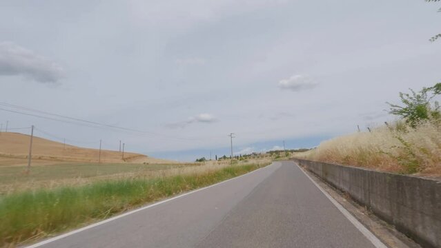 Car driving in Tuscany