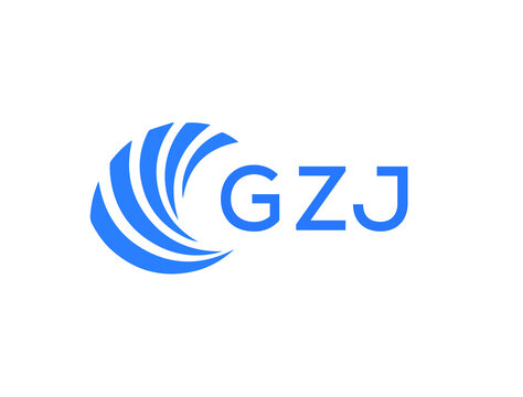 GZJ Flat accounting logo design on white background. GZJ creative initials Growth graph letter logo concept. GZJ business finance logo design.
