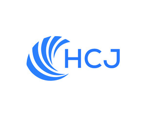 HCJ Flat accounting logo design on white background. HCJ creative initials Growth graph letter logo concept. HCJ business finance logo design.
