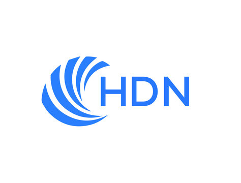 HDN Flat accounting logo design on white background. HDN creative initials Growth graph letter logo concept. HDN business finance logo design.
