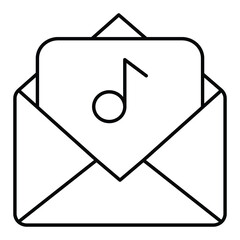 Music email Vector icon which is suitable for commercial work and easily modify or edit it

