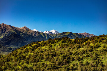landscape with blue sky