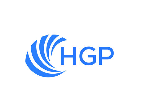 HGP Flat accounting logo design on white background. HGP creative initials Growth graph letter logo concept. HGP business finance logo design.

