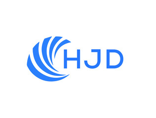 HJD Flat accounting logo design on white background. HJD creative initials Growth graph letter logo concept. HJD business finance logo design.
