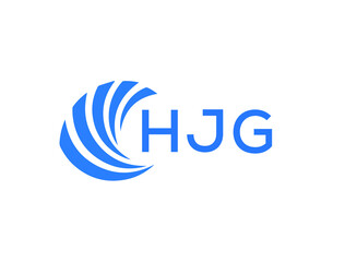 HJG Flat accounting logo design on white background. HJG creative initials Growth graph letter logo concept. HJG business finance logo design.
