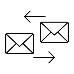 Email conversation Vector icon which is suitable for commercial work and easily modify or edit it

