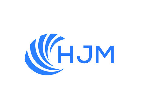 HJM Flat accounting logo design on white background. HJM creative initials Growth graph letter logo concept. HJM business finance logo design.
