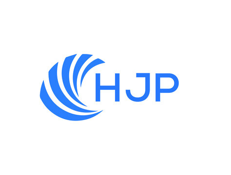 HJP Flat accounting logo design on white background. HJP creative initials Growth graph letter logo concept. HJP business finance logo design.
