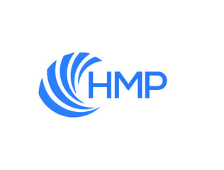 HMP Flat accounting logo design on white background. HMP creative initials Growth graph letter logo concept. HMP business finance logo design.
