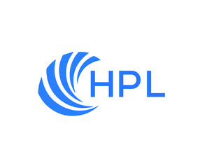 HPL Flat accounting logo design on white background. HPL creative initials Growth graph letter logo concept. HPL business finance logo design.
