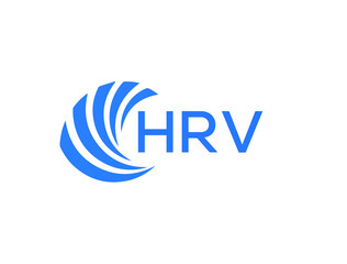 HRV Flat accounting logo design on white background. HRV creative initials Growth graph letter logo concept. HRV business finance logo design.
