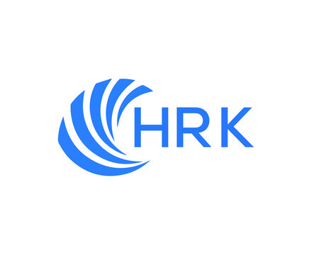HRK Flat accounting logo design on white background. HRK creative initials Growth graph letter logo concept. HRK business finance logo design.
