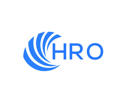 HRO Flat accounting logo design on white background. HRO creative initials Growth graph letter logo concept. HRO business finance logo design.
