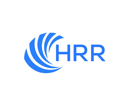 HRR Flat accounting logo design on white background. HRR creative initials Growth graph letter logo concept. HRR business finance logo design.
