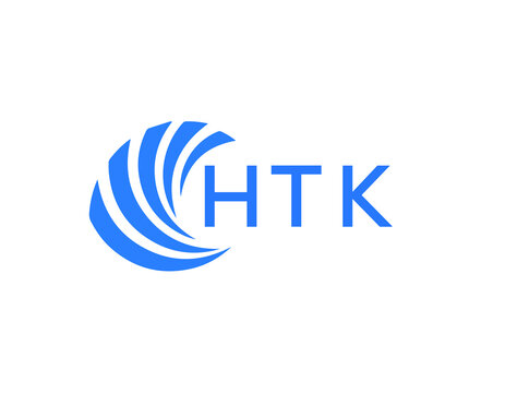HTK Flat accounting logo design on white background. HTK creative initials Growth graph letter logo concept. HTK business finance logo design.
