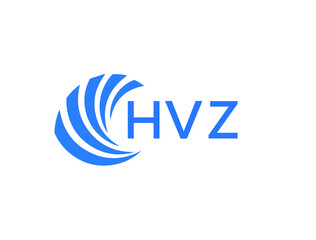 HVZ Flat accounting logo design on white background. HVZ creative initials Growth graph letter logo concept. HVZ business finance logo design.
