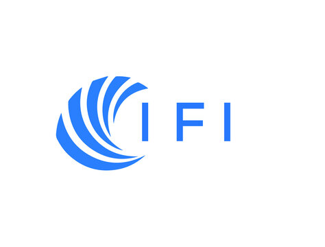 IFI Flat accounting logo design on white background. IFI creative initials Growth graph letter logo concept. IFI business finance logo design.

