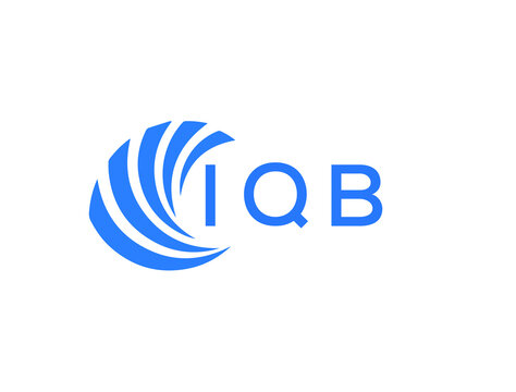 IQB Flat accounting logo design on white background. IQB creative initials Growth graph letter logo concept. IQB business finance logo design.
