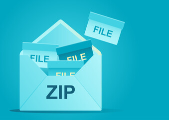 Zip files code info graphic