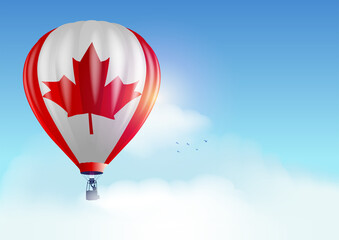 Hot air balloon with Canada insignia