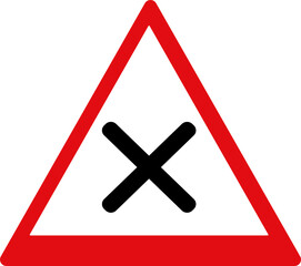 design of traffic signs and warnings red and white coloured icon vector 
