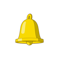 Isometric Notification bell illustration. Three dimensions the golden alert bell is shaking to alert the upcoming schedule. Vector icon