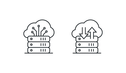 Cloud, computing, server icon vector image. Can also be used for communication, connection, technology. Suitable for web apps, mobile apps and print media.