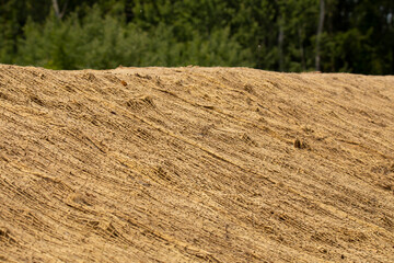   jute geotextile, material  for covering embankments during construction work