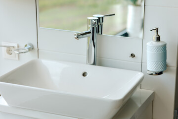 bathroom sink with faucet