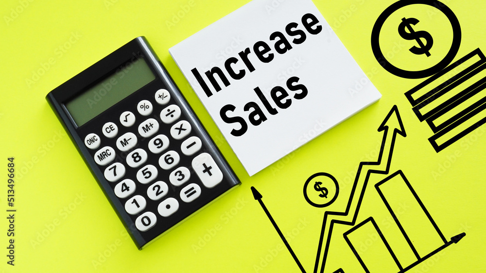 Poster increase sales are shown using the text