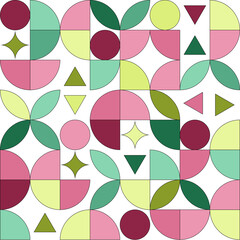 abstract geometric vector illustration of simple shapes and forms, plant pattern. Design of corporate identity, brand. Template for printing on packaging, business cards, fabrics, materials